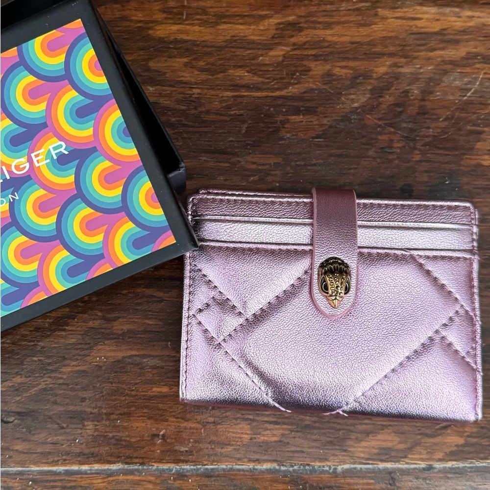 GORGEOUS METALLIC PINK CARD HOLDER/MINI WALLET BY KURT GEIGER